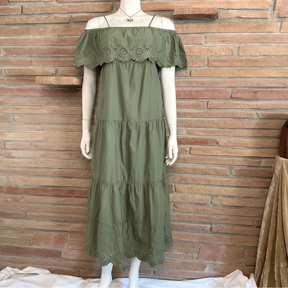 Old Navy Dresses & Skirts - Green Cotton Maxi Dress Boho Cottagecore
